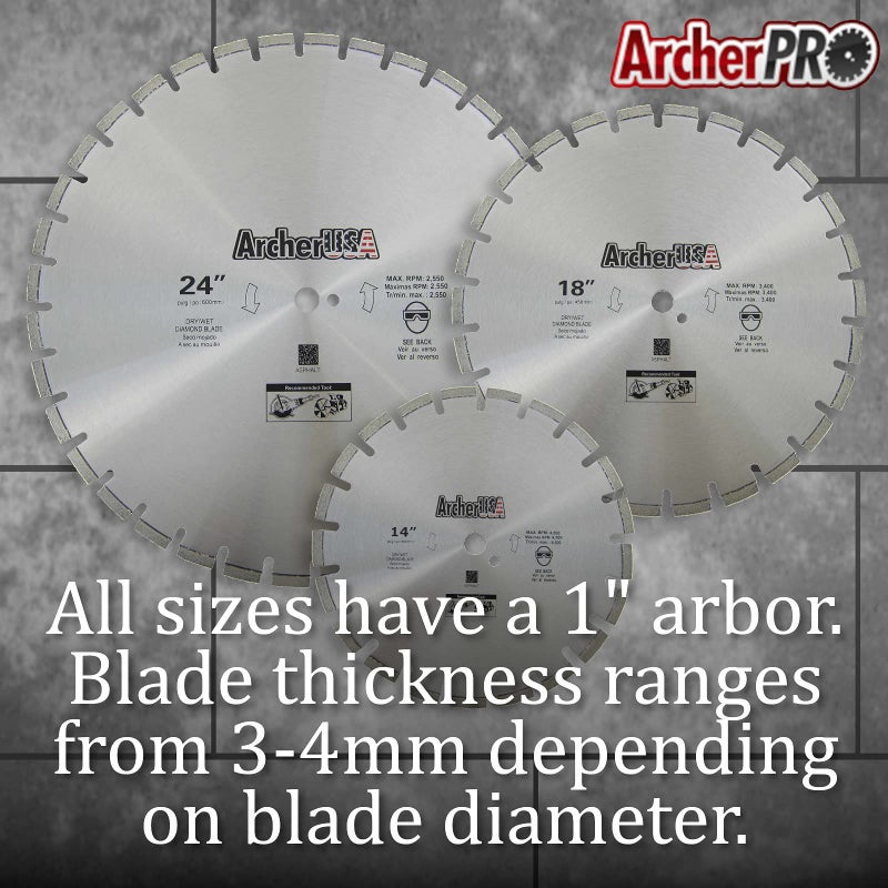 ArcherPro Archer Pro 14" Diamond Saw Blades for Fast Asphalt Cutting and Green Concrete Cutting - Image 5